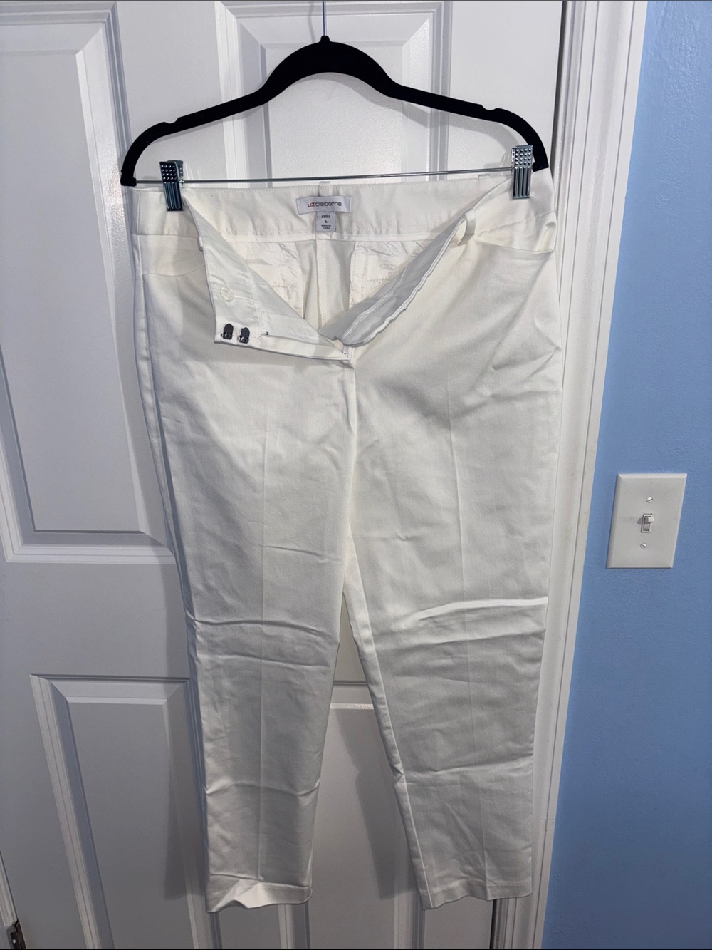 Liz Claiborne White Womens Straight Dress Pants